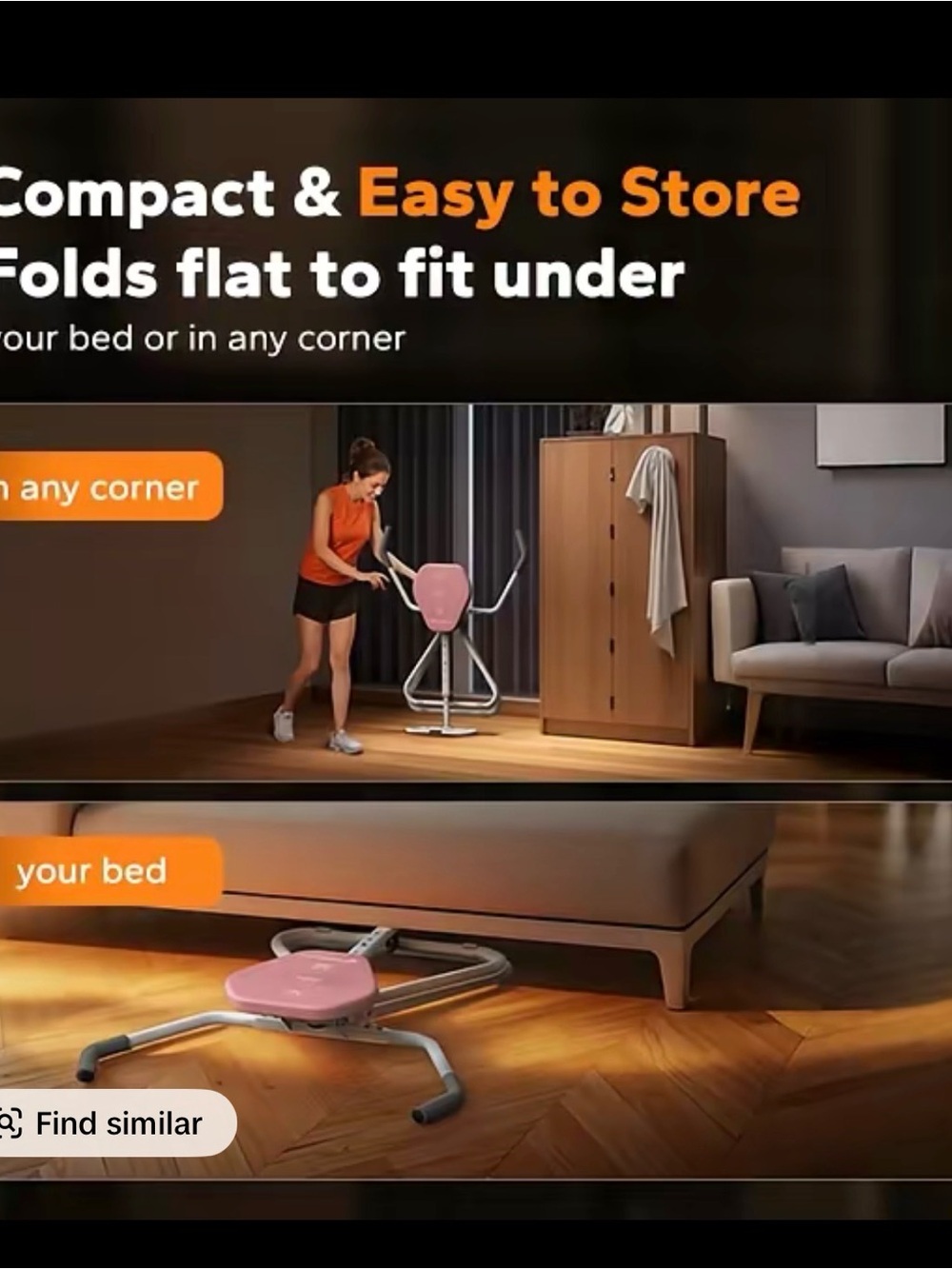 Foldable Pink Abdominal Exercise Machine - Picture 8 of 11